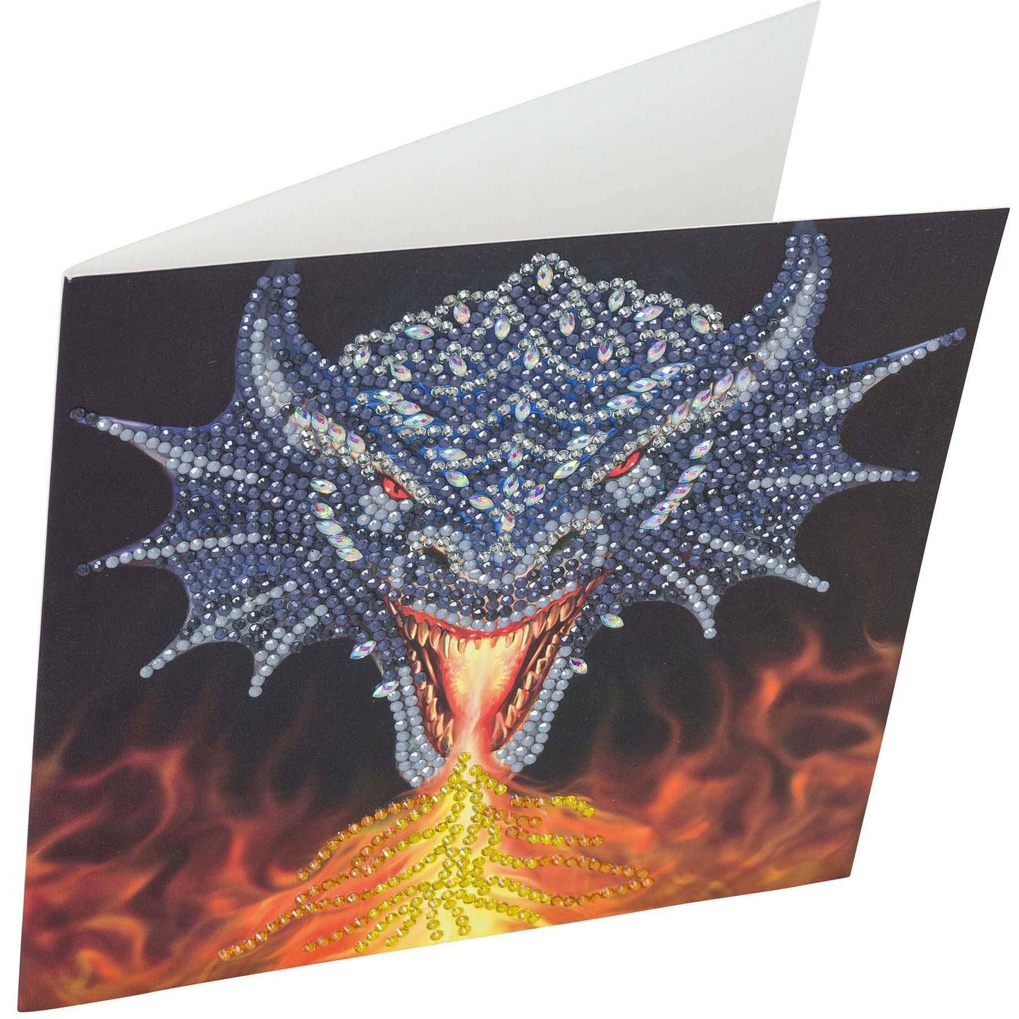 Crystal Art Card Kit: Dragon Fire Head