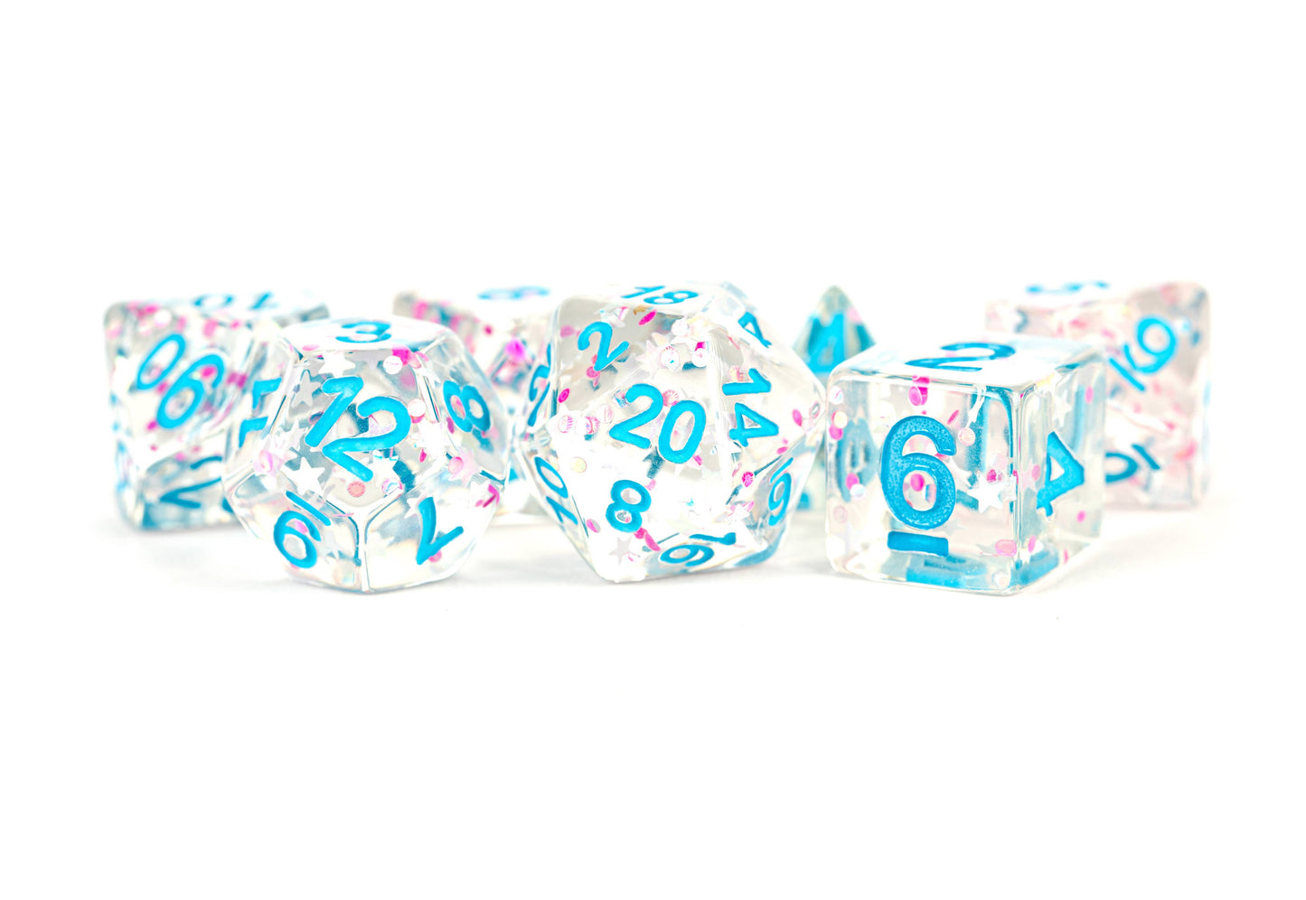 16mm Resin Polyhedral Dice Set - Colorful 18 Colors
