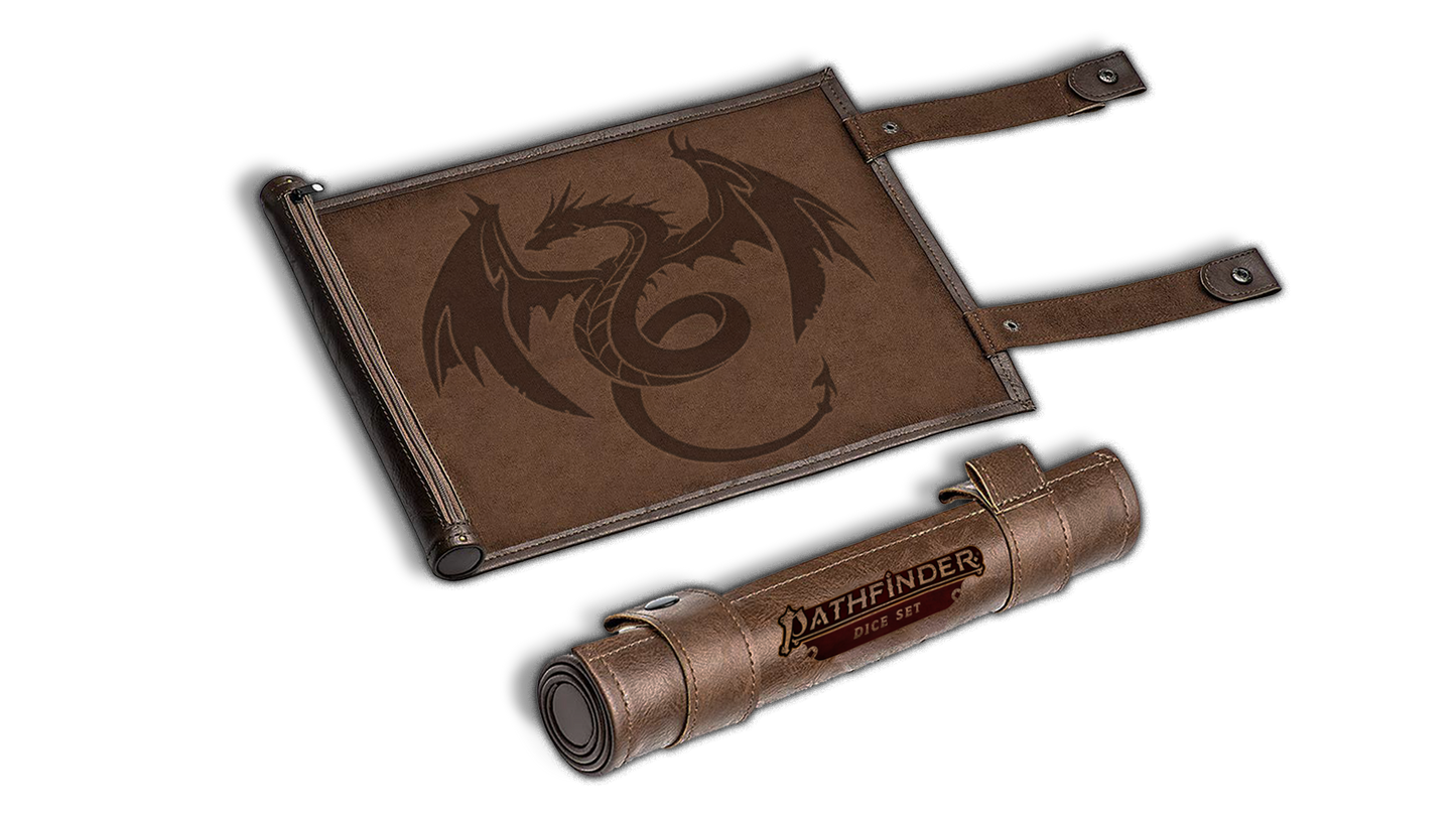 Pathfinder Dice Scroll Rolling Mat and Carrying Case