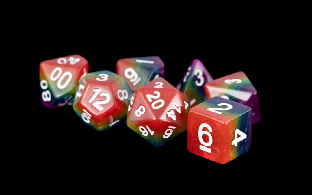 16mm Resin Polyhedral Dice Set - Colorful 18 Colors