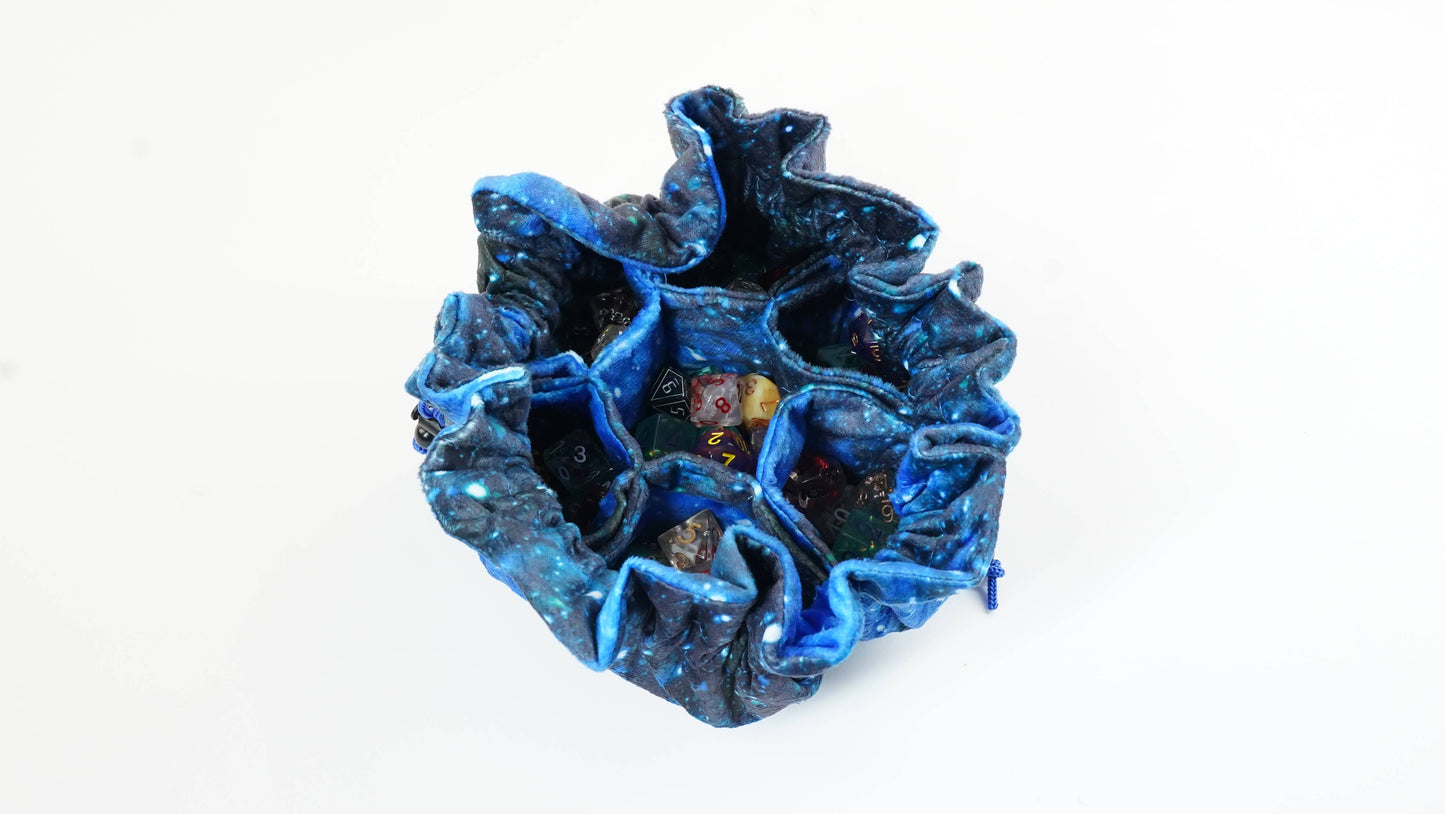UNIQUE! Velvet Compartment Dice Bag with 7 Pockets