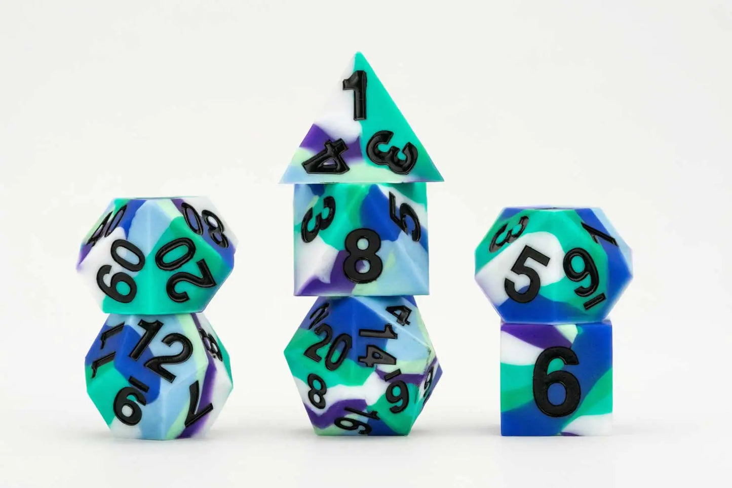 PRIDE Gaymers Sharp Edge Silicone Rubber Dice Set