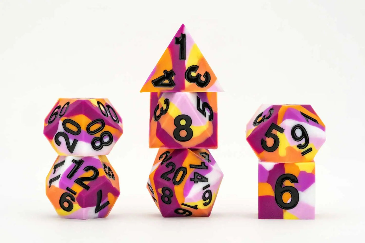 PRIDE Gaymers Sharp Edge Silicone Rubber Dice Set