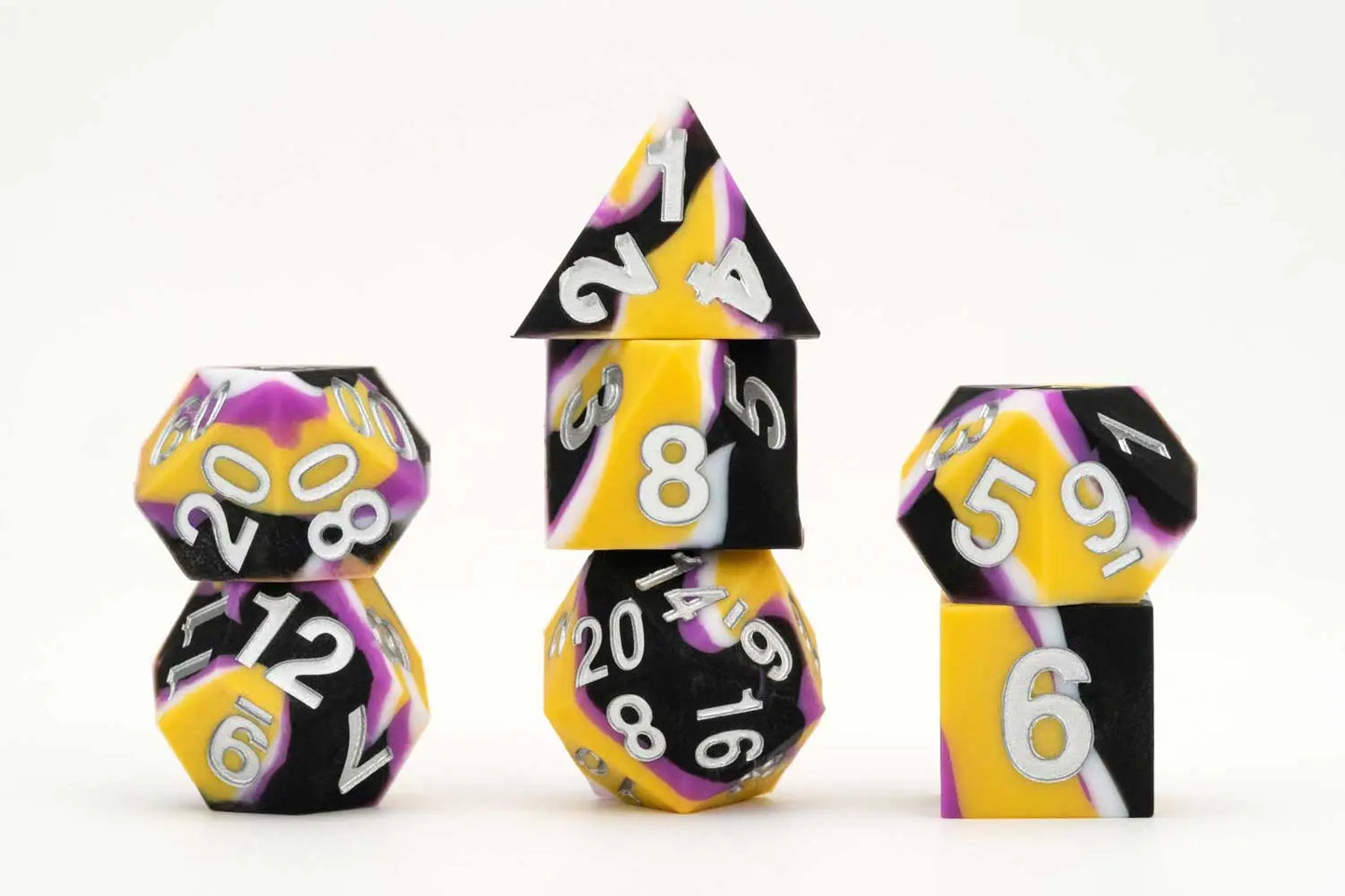 PRIDE Gaymers Sharp Edge Silicone Rubber Dice Set