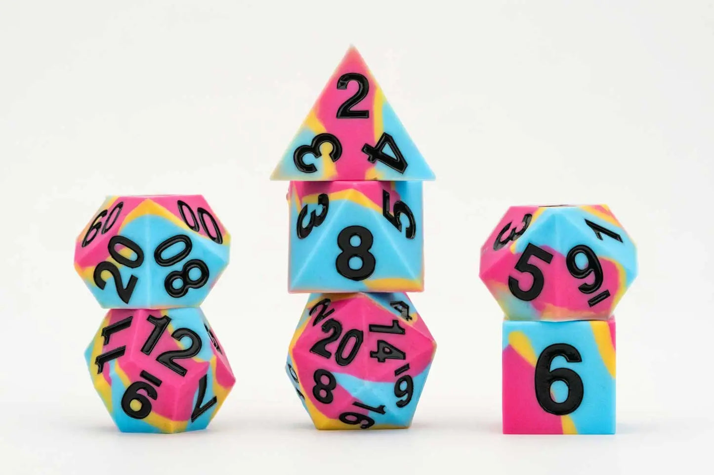 PRIDE Gaymers Sharp Edge Silicone Rubber Dice Set