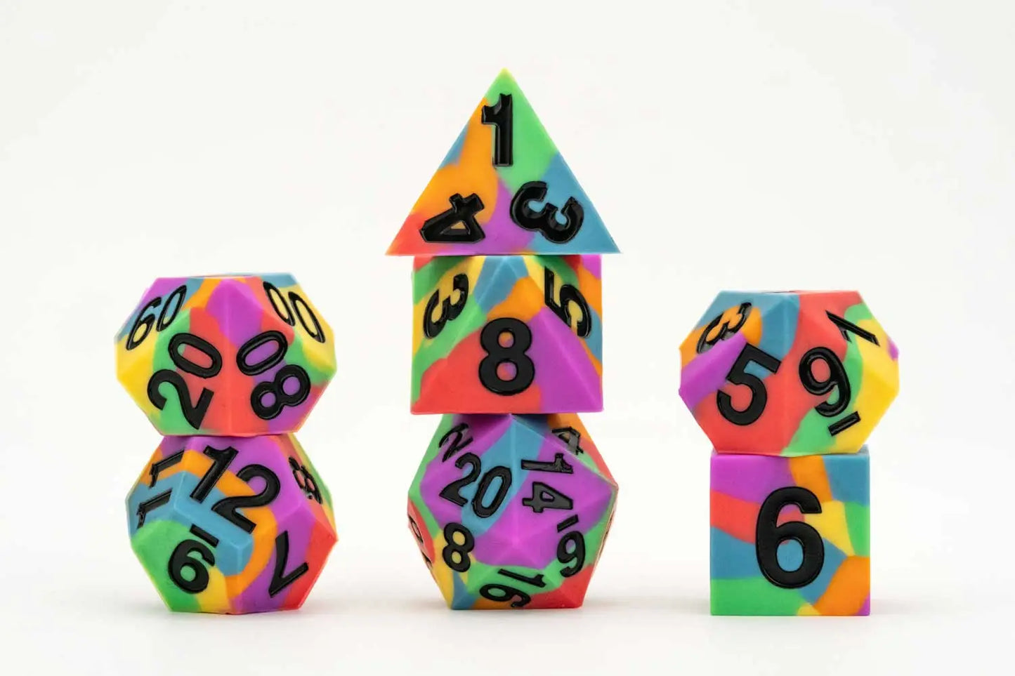 PRIDE Gaymers Sharp Edge Silicone Rubber Dice Set
