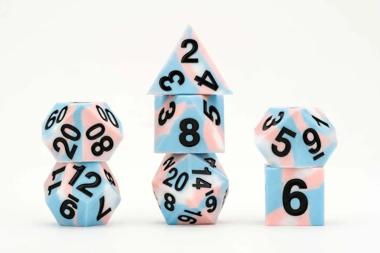 PRIDE Gaymers Sharp Edge Silicone Rubber Dice Set