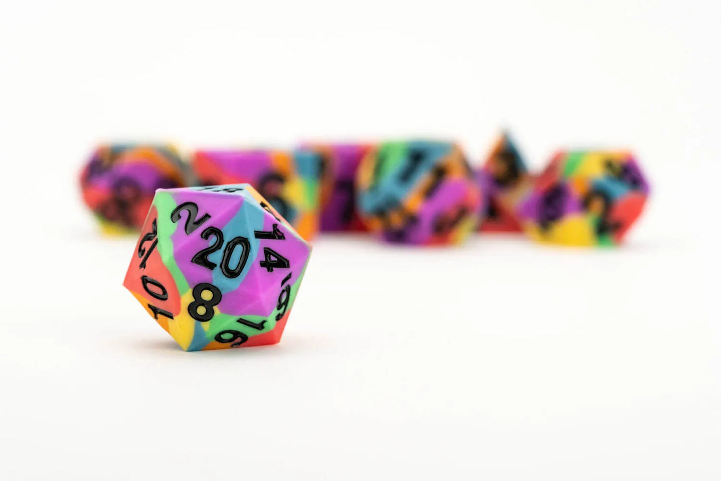 PRIDE Gaymers Sharp Edge Silicone Rubber Dice Set