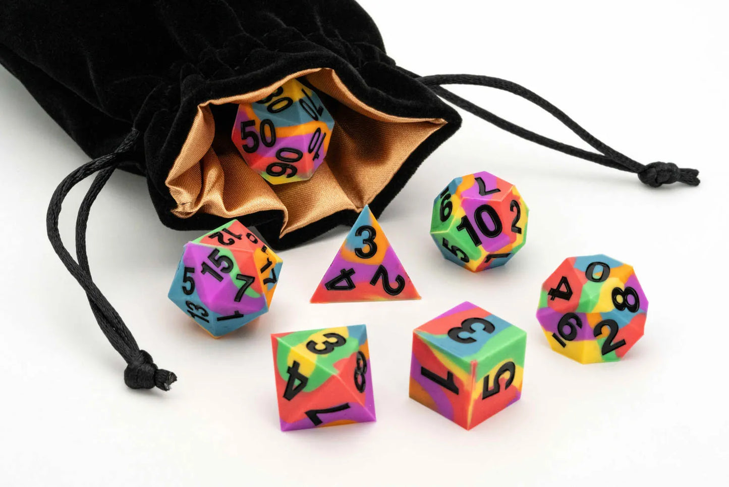PRIDE Gaymers Sharp Edge Silicone Rubber Dice Set