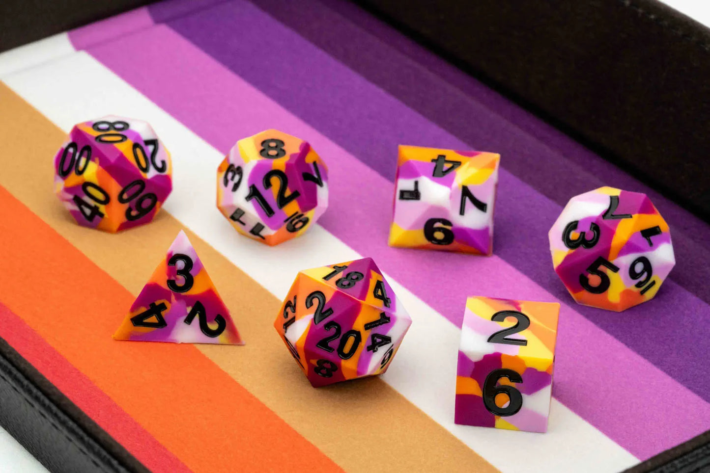 PRIDE Gaymers Sharp Edge Silicone Rubber Dice Set