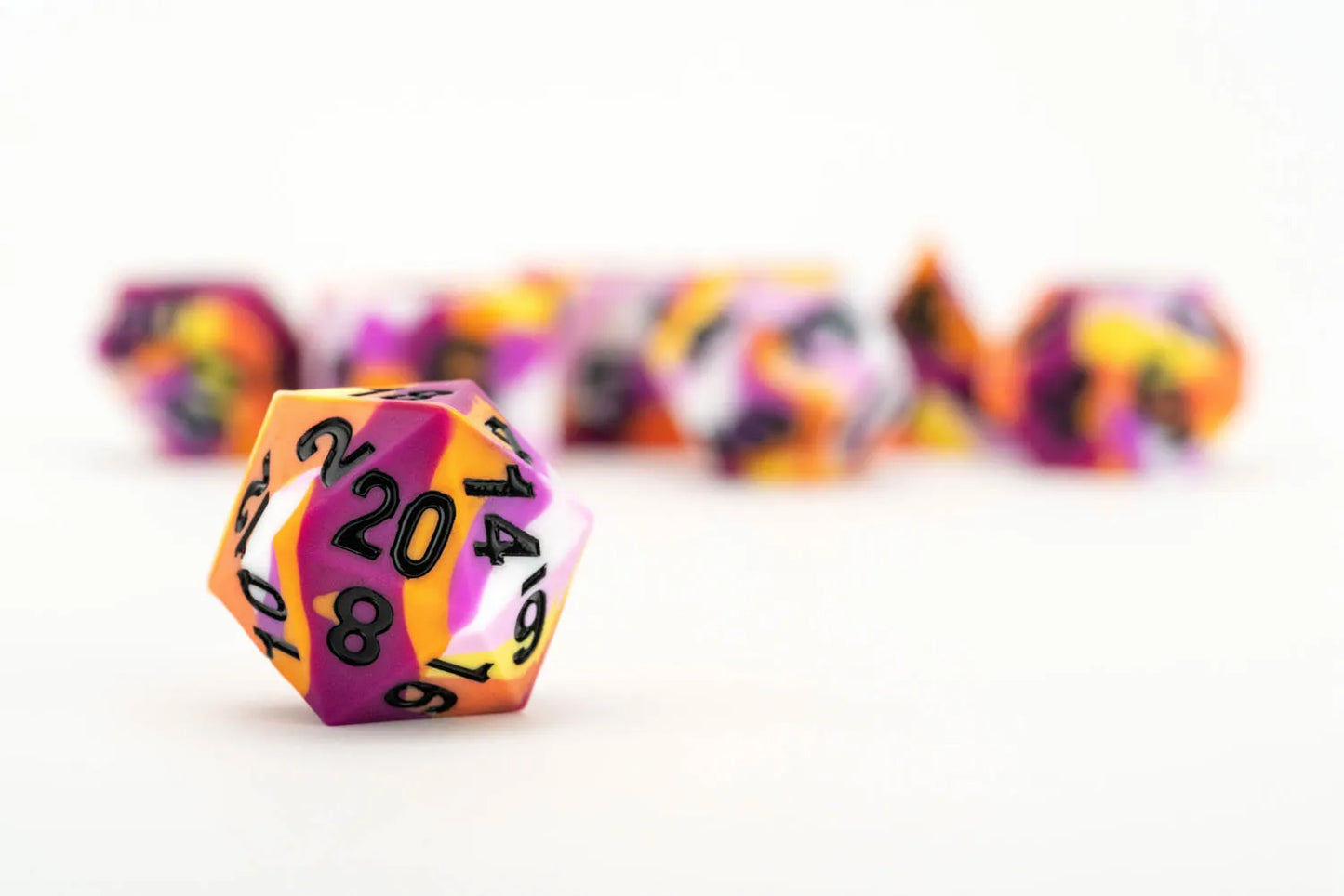PRIDE Gaymers Sharp Edge Silicone Rubber Dice Set