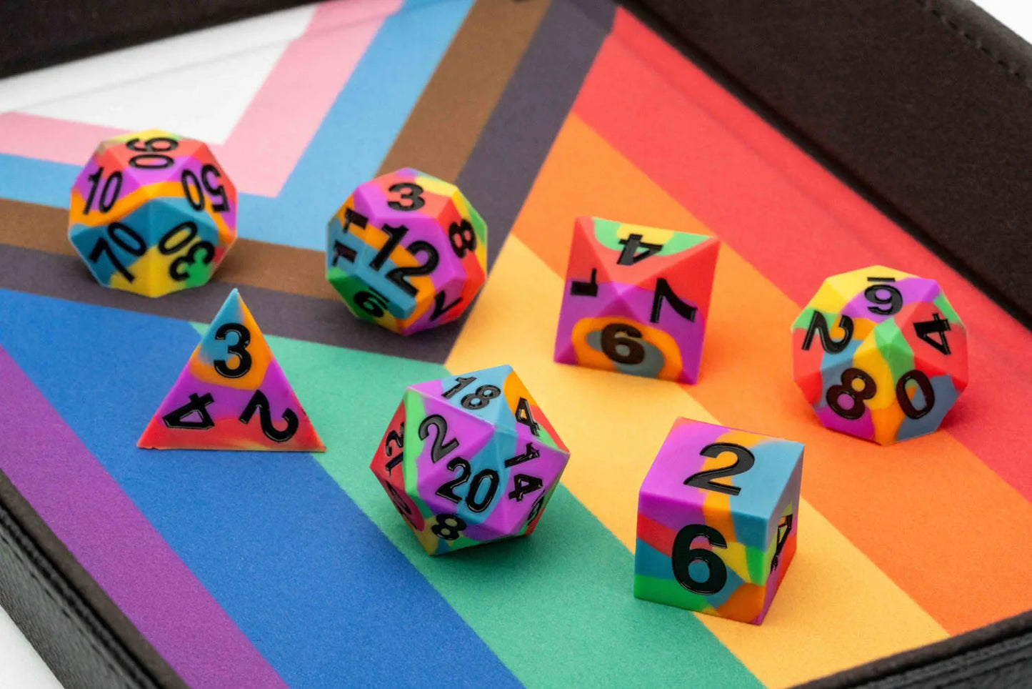 PRIDE Gaymers Sharp Edge Silicone Rubber Dice Set