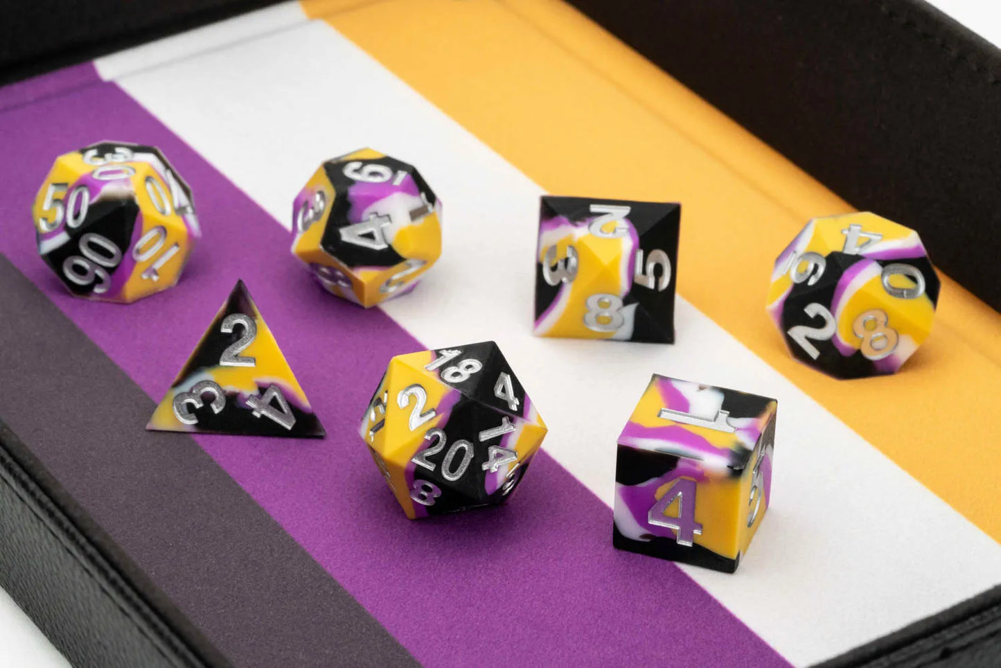 PRIDE Gaymers Sharp Edge Silicone Rubber Dice Set