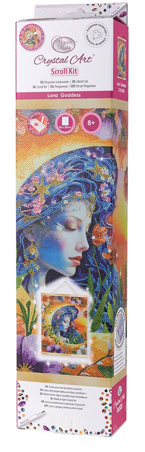 Crystal Art Scroll Kit: Luna Goddess
