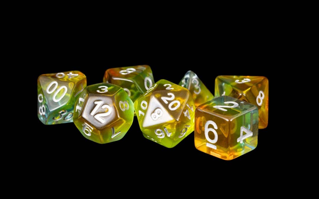 16mm Resin Polyhedral Dice Set - Colorful 18 Colors