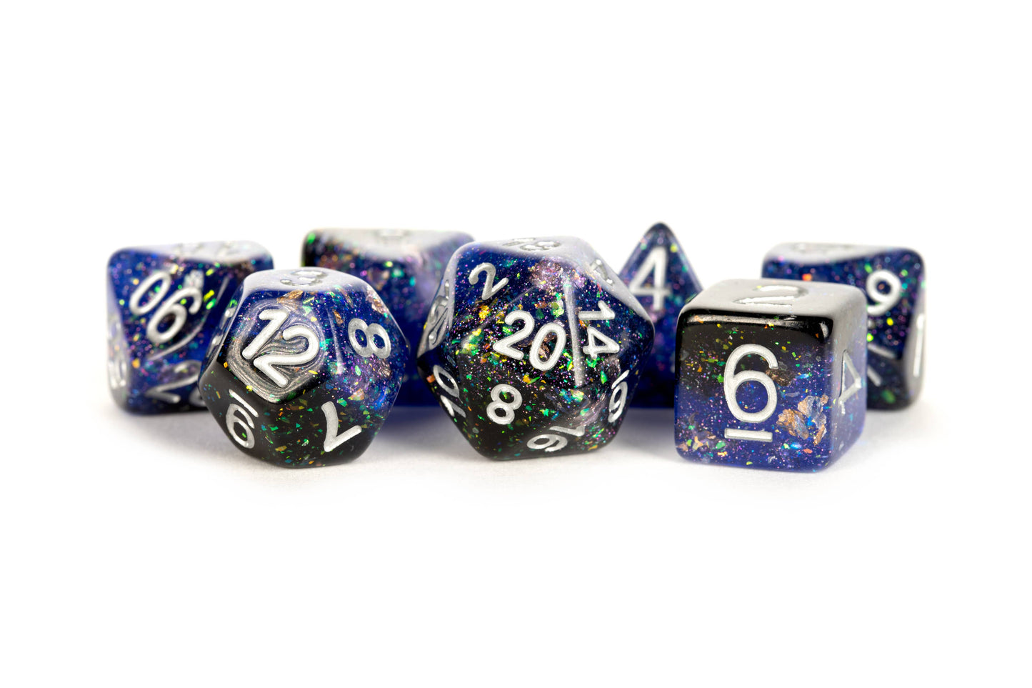 Colorful Eternal Resin Polyhedral DND Dice Set (4 Colors)