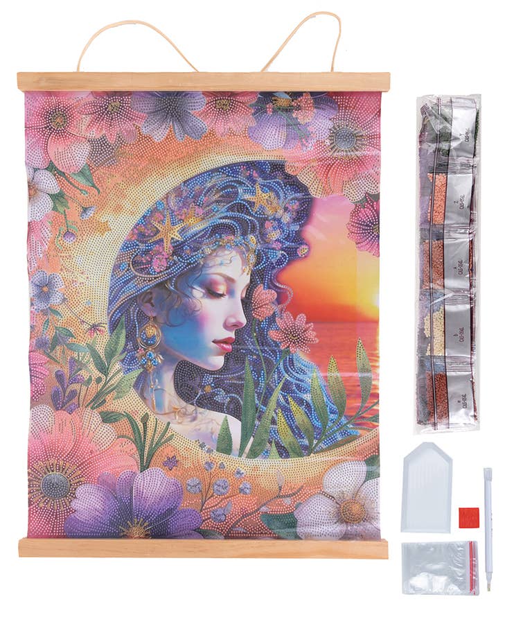 Crystal Art Scroll Kit: Luna Goddess
