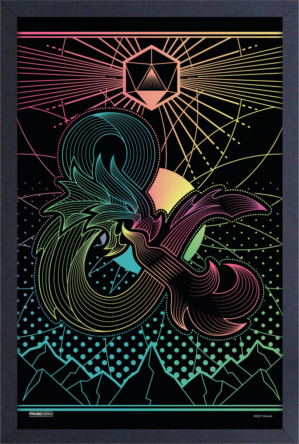 Dungeons & Dragons Rainbow Framed Print