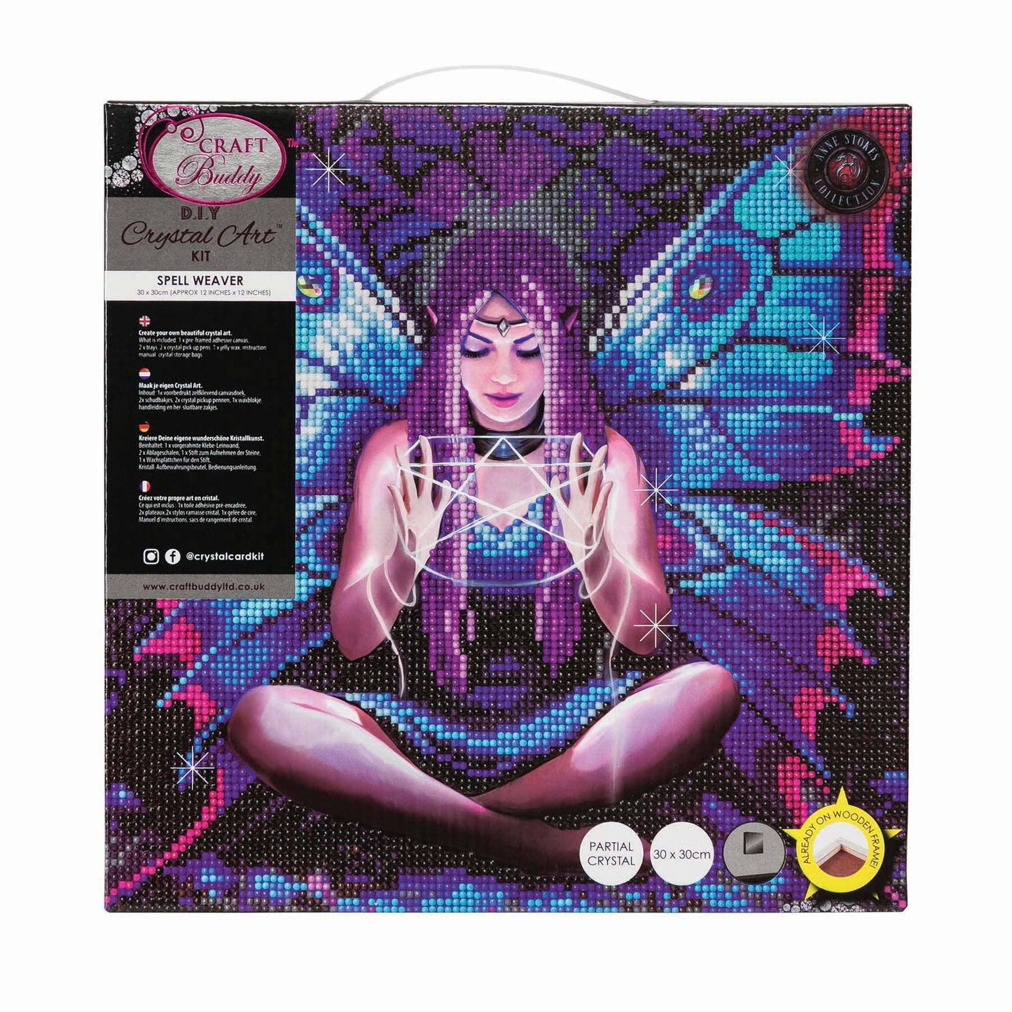 Medium (11.8" x 11.8") Crystal Art Mounted Kit: Spell Weaver