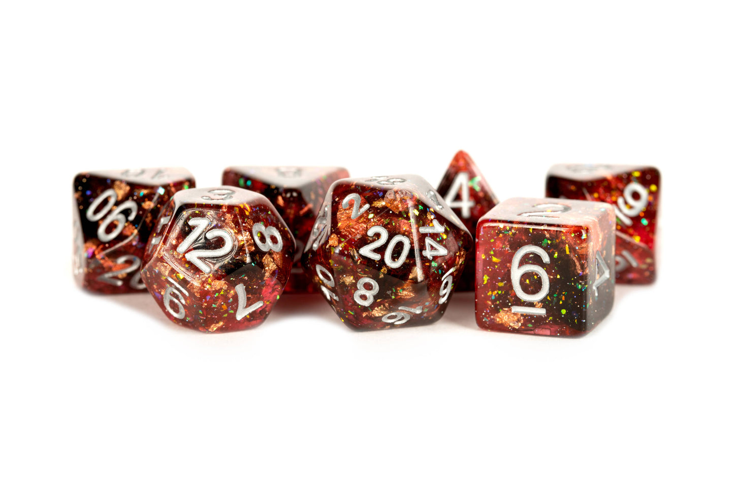 Colorful Eternal Resin Polyhedral DND Dice Set (4 Colors)