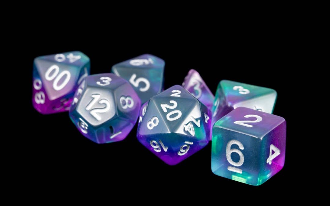 16mm Resin Polyhedral Dice Set - Colorful 18 Colors