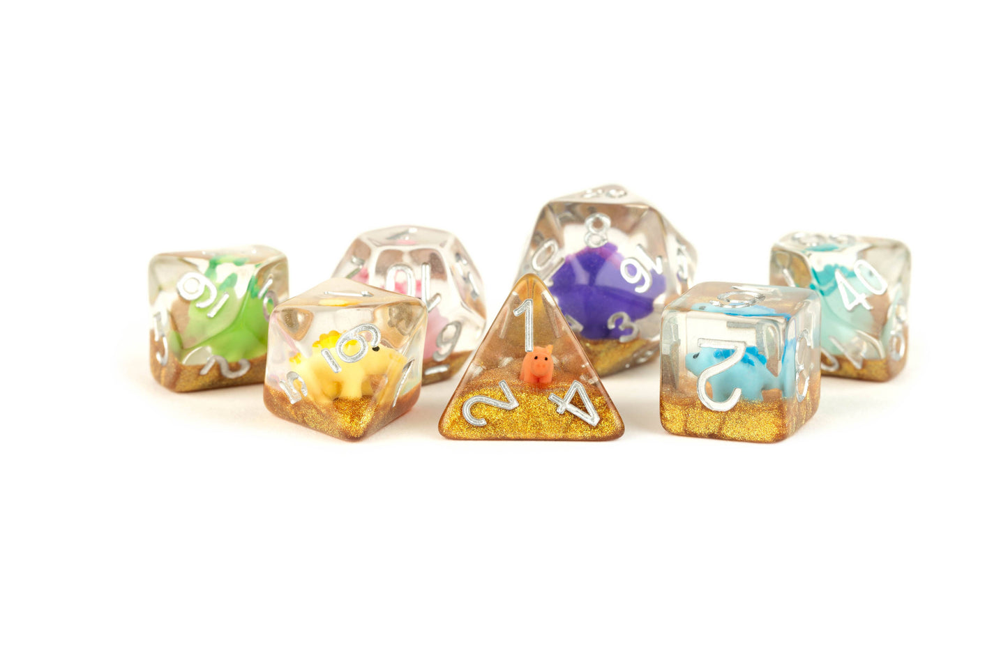 NEW 13 Inclusion Dice Resin: Penguin, Koala, Dinosaur