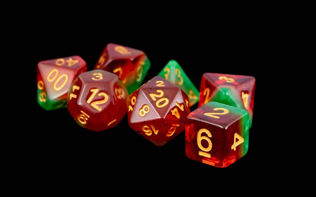 16mm Resin Polyhedral Dice Set - Colorful 18 Colors