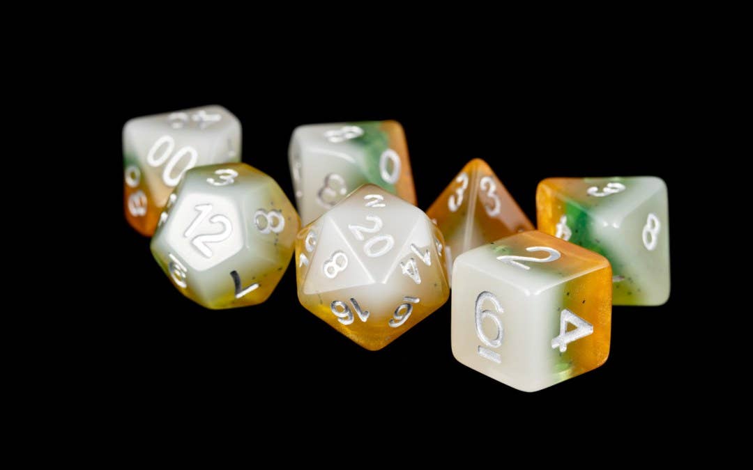 16mm Resin Polyhedral Dice Set - Colorful 18 Colors