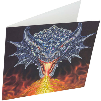 Crystal Art Card Kit: Dragon Fire Head
