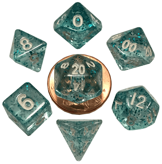 10mm Mini Dice Acrylic Polyhedral Set (24 Options)