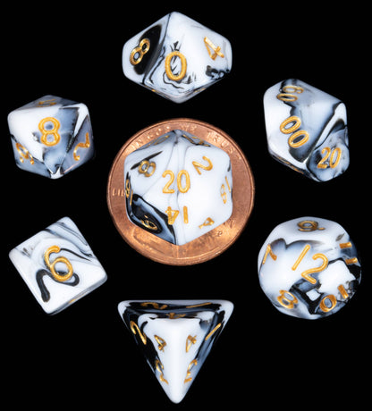 10mm Mini Dice Acrylic Polyhedral Set (24 Options)