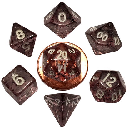 10mm Mini Dice Acrylic Polyhedral Set (24 Options)