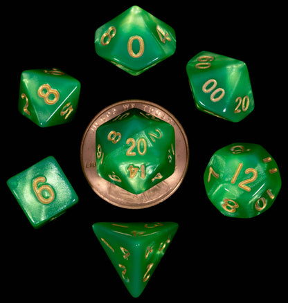 10mm Mini Dice Acrylic Polyhedral Set (24 Options)