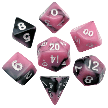 10mm Mini Dice Acrylic Polyhedral Set (24 Options)