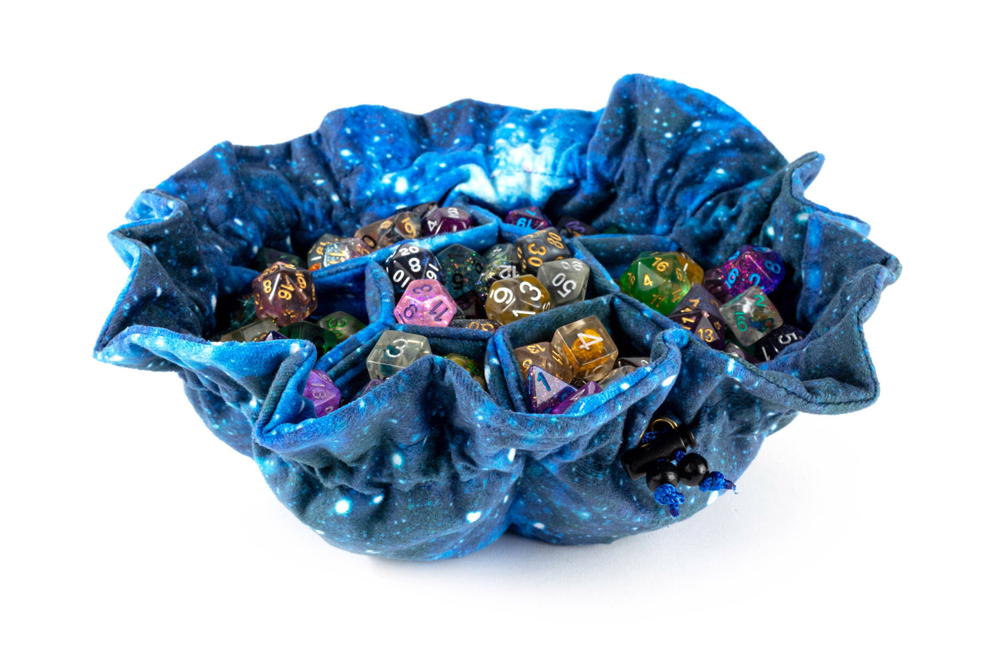 UNIQUE! Velvet Compartment Dice Bag with 7 Pockets
