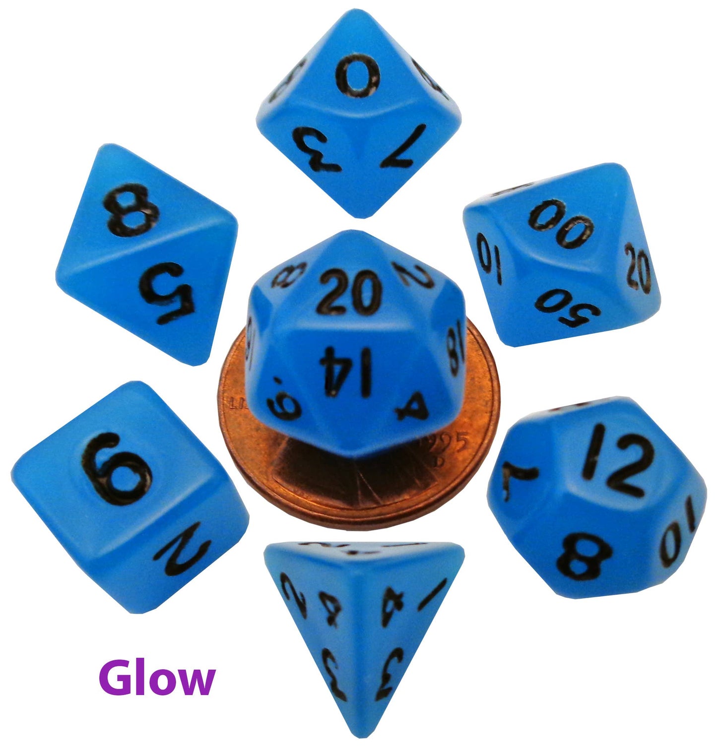 10mm Mini Dice Acrylic Polyhedral Set (24 Options)