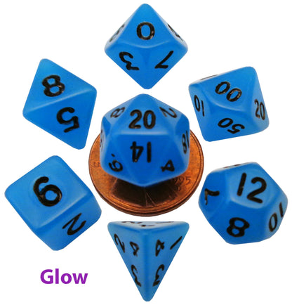 10mm Mini Dice Acrylic Polyhedral Set (24 Options)