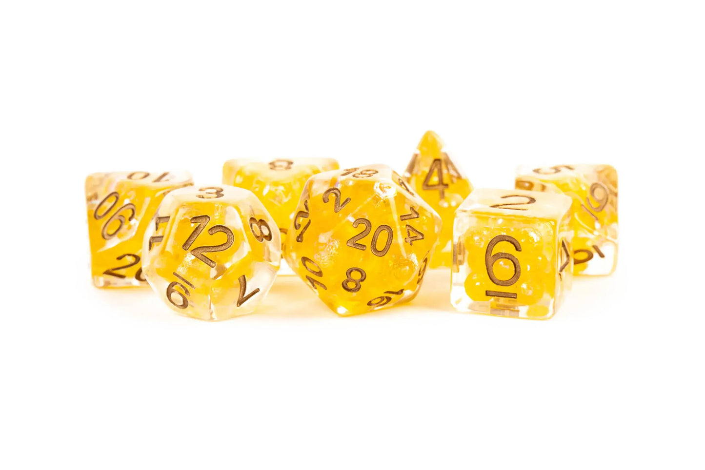 Pearl Dice 16mm Resin Infused Poly Dice set
