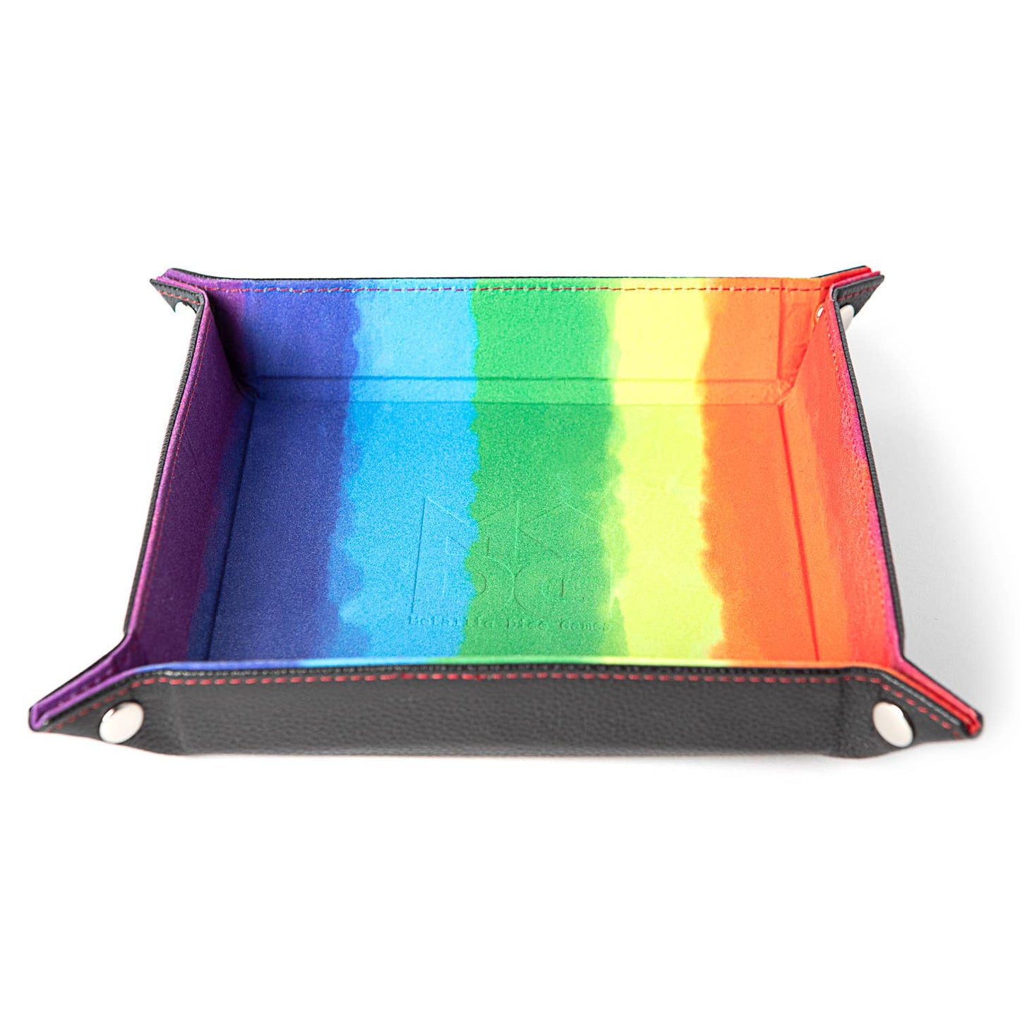 Velvet Folding Dice Tray with Leather Backing (7 Colors)