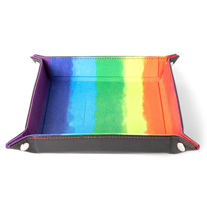 Velvet Folding Dice Tray with Leather Backing (7 Colors)