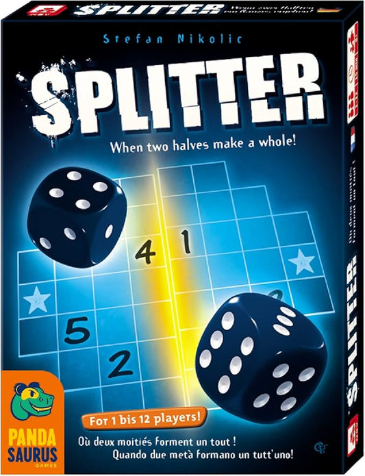 Splitter Dice Game - A Symmetrical Challenge of Numbers and Strategy, Roll-and-Write Puzzle and Family Game