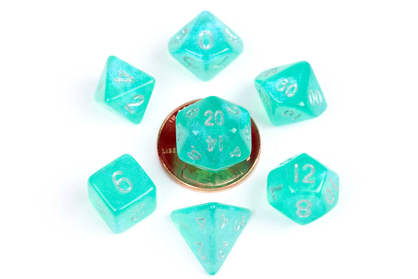 10mm Mini Dice Acrylic Polyhedral Set (24 Options)