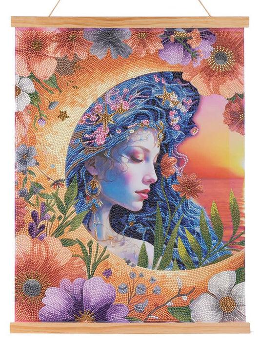 Crystal Art Scroll Kit: Luna Goddess