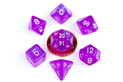 10mm Mini Dice Acrylic Polyhedral Set (24 Options)