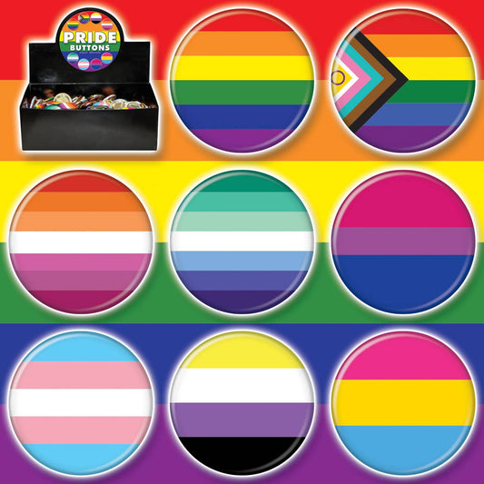 Pride Flag 144 Piece Button Assortment