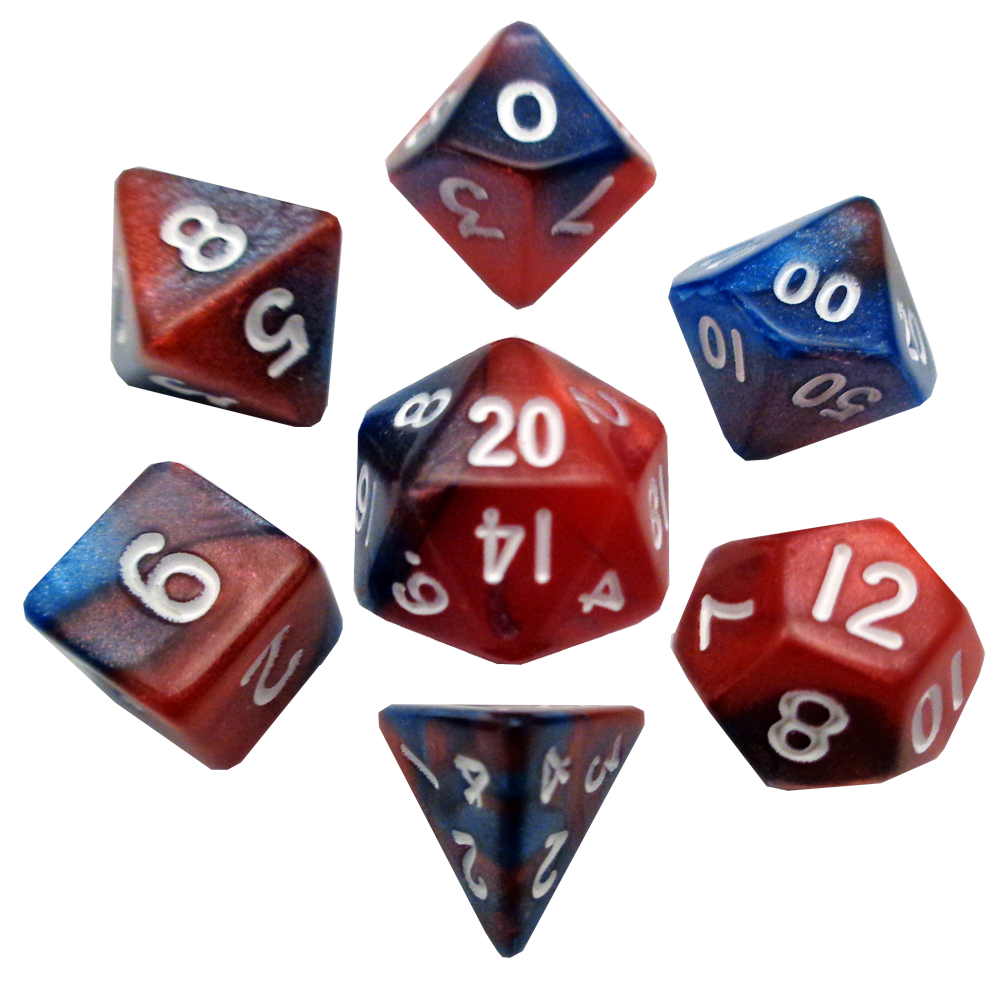 10mm Mini Dice Acrylic Polyhedral Set (24 Options)