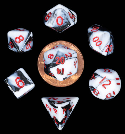 10mm Mini Dice Acrylic Polyhedral Set (24 Options)