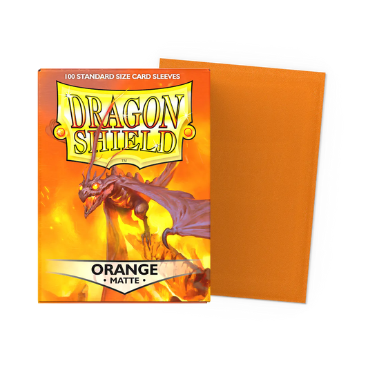 Dragon Shield Matte 100 Count Standard- Orange