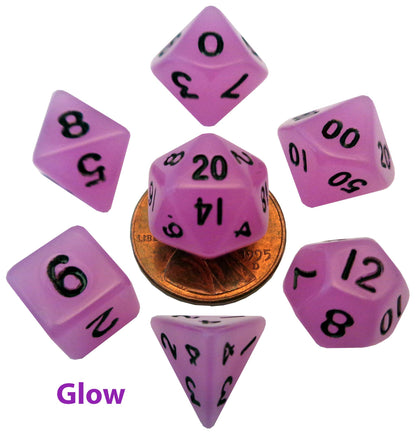 10mm Mini Dice Acrylic Polyhedral Set (24 Options)