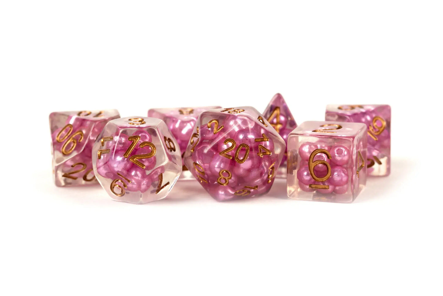 Pearl Dice 16mm Resin Infused Poly Dice set